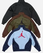 Jordan x Supreme Tricot Track Jacket - Black, Blue & Olive