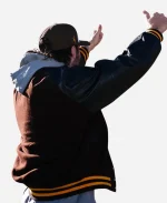 Josh Allen Wyoming Cowboys Football Jersey Retirement Ceremony Black & Brown Varsity Jacket