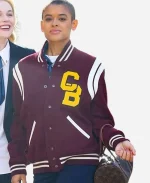 Julien Calloway Gossip Girl Maroon Varsity Jacket
