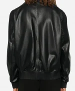 Karl Lagerfeld Black Zipper Leather Jacket