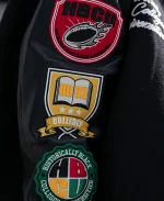 KhaDarel Hodge NFL Falcons vs 49ers Pregame HBCU College Patches Varsity Letterman Jacket