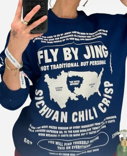 Kristen Bell Fly By Jing Blue Sweatshirt