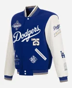 Los Angeles Dodgers JH Design Reversible Varsity Full-Snap Jacket