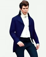 Luke Newton TV Show Bridgerton Cast Colin Bridgerton Blue Tailcoat
