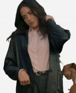 Mariel Molino Tv Show NCIS Origins S01 Black Leather Coat