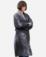 Mcallister Grey Wool Trench Coat
