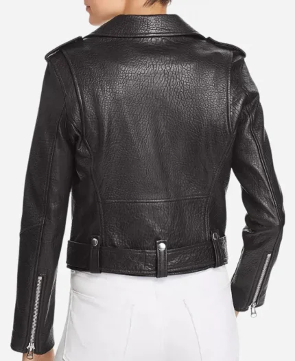 Mel Vera Charmed Tv Series Motorcycle Style Studded Leather Jacket - Black