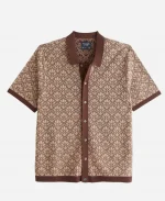 Men's Abercrombie & Fitch Jacquard Pattern Button-Through Sweater Polo