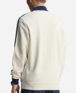 Men's Adidas Golf Originals 3-Stripes Quarter White Half Zip Sweatshirt