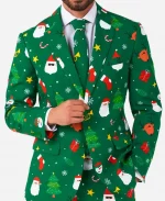 Men's Christmas Green Blazer Coat - For Sale