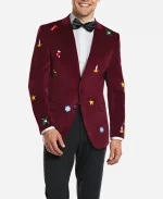 Christmas Maroon Blazer