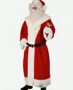 Men's Christmas Santa Claus Red & White Fur Long Coat