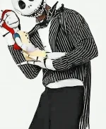 Men's Jack Skellington The Nightmare Before Christmas 1993 Movie Black & White Tailcoat