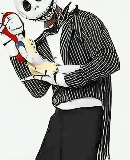 Men's Jack Skellington The Nightmare Before Christmas 1993 Movie Black & White Tailcoat