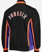 Men's Mitchell & Ness Phoenix Suns Black Hardwood Classics 75th Anniversary Authentic Warmup Full-Snap Jacket