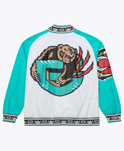 Men's Mitchell & Ness x NBA Vancouver Grizzlies 1995-96 turquoise Warm Up White Jacket