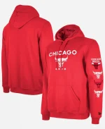 Men's New Era x Chicago Bulls 2023-24 City Edition Red Pullover Hoodie