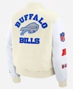 Men’s Nike Buffalo Bills 2025 Rivalries Collection Full-Snap White Varsity Jacket
