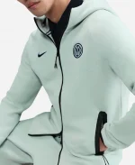 Men's Nike Inter Milan Tech Windrunner Football Fleece Sky Blue Full-Zip Hoodie