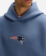 Men's Nike NFL New England Patriots Rivalries Oversized Tech Blue Fleece Hoodie
