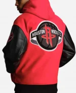 Men's October's Very Own X NBA Houston Rockets Red Varsity Jacket 