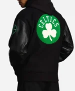 Men's October's Very Own x Boston Celtics Black Full Snap Varsity Jacket