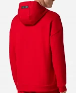 Men's Plein Sport Tiger Side Logo Red Hoodie