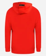 Men's Plein Sport Tiger Side Logo Red Pullover Hoodie
