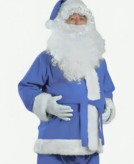 Men’s Santa Claus Christmas Blue Costume Coat 