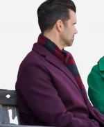 Michael A Christmas Angel Match Movie 2025 Benjamin Ayres Wool Coat