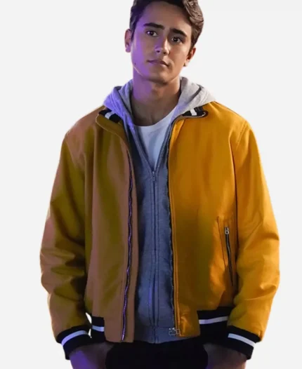 Michael Cimino Love Victor TV Series Salazar Yellow Leather Jacket