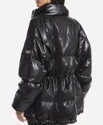 Michael Kors Quilted Coated Black Puffer Jacket - For Sale