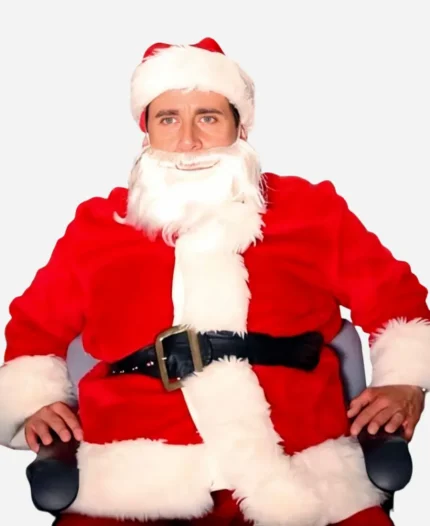 Steve Carell The Office Santa Red Coat