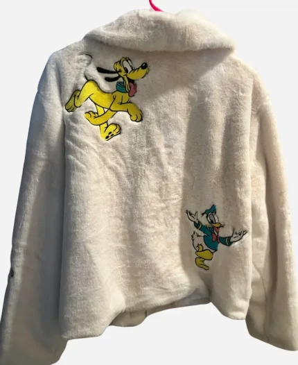 Mickey Christmas Off white Cozy Sherpa Jacket