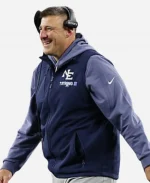 Mike Vrabel New England Patriots 2025 Coach T-Strong Navy Full-Zip Vest