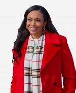 Mishael Morgan Christmas with a Kiss Mona Wool Trench Coat