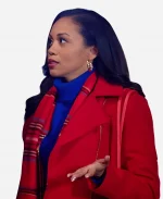 Mishael Morgan Christmas with a Kiss Mona Red Jacket