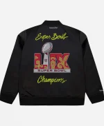 Mitchell & Ness Eagles Super Bowl LIX Champions Black Varsity Jacket