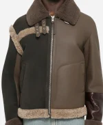 Moschino Shearling-Trimmed Leather Jacket