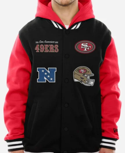 New Era 49ers Fleece Hooded Jacket