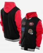 New Era Cap San Francisco 49ers Fleece Hooded Jacket - Black