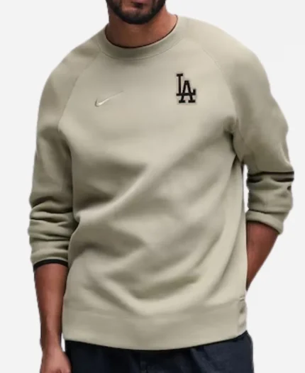 Nike Dodgers Tech Olive Fleece Raglan Sweatshirt