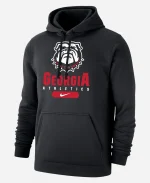 Nike Georgia Bulldogs Big & Tall Club Stack Black Fleece Pullover Hoodie