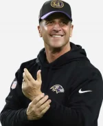 Nike John Harbaugh Baltimore Ravens Sideline Black Hoodie