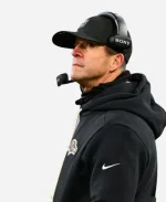 Nike John Harbaugh Baltimore Ravens Sideline Black Pullover Hoodie