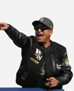 Nike Los Angeles Dodgers World Series Dave Roberts Black Letterman Jacket