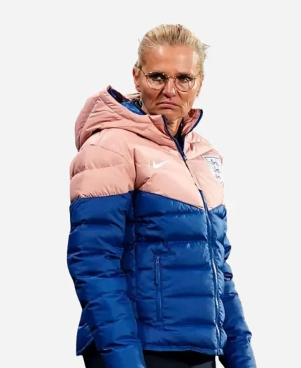 Nike Sarina Wiegman England Lionesses Pink and Blue Puffer Jacket 