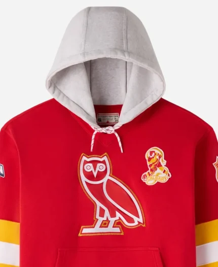 OVO Calgary Flames Hoodie - Red
