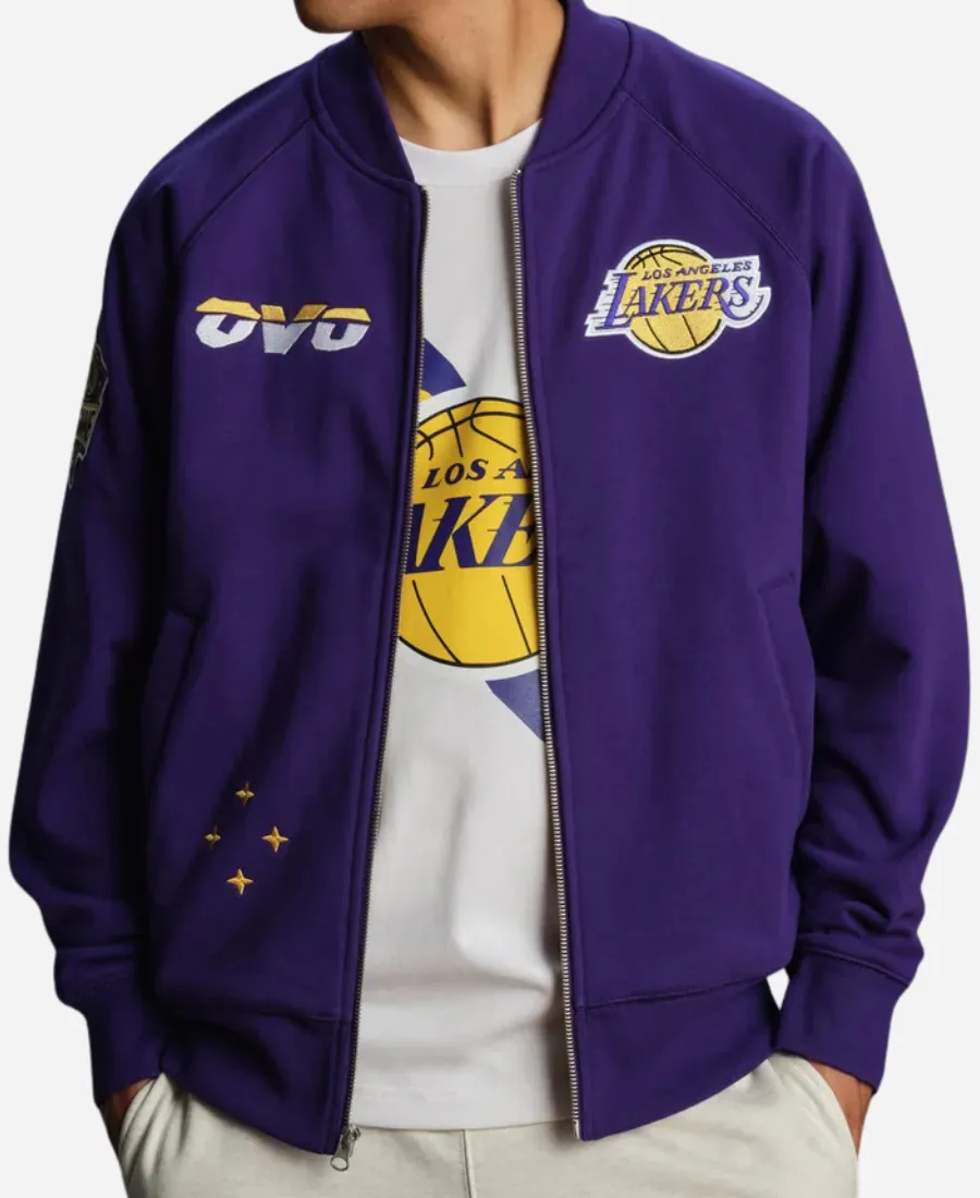 OVO LA Lakers Purple Jacket OVO LA Lakers Purple Jacket