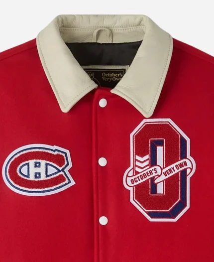 OVO Montreal Canadiens Varsity Jacket - Red